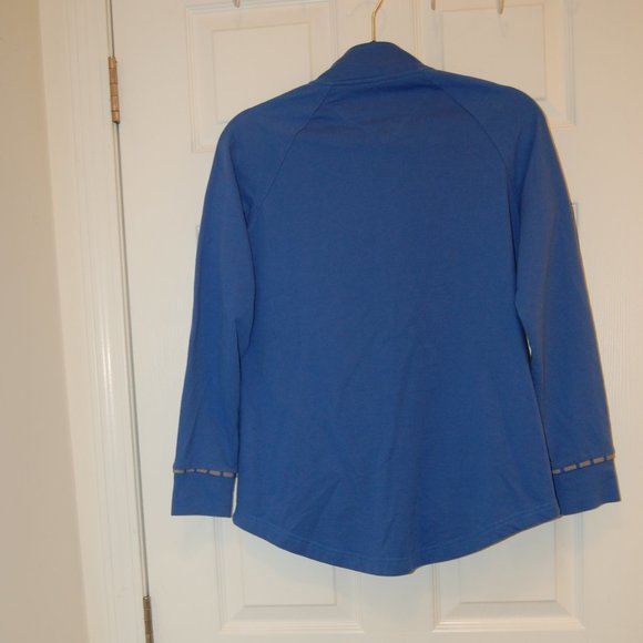 ERIN LONDON Women's Cobalt Blue /Grey Light Zipper Jacket Size Small - Picture 3 of 7